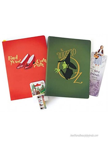 Paper House Productions SET0052 Wizard of Oz Softcover Journal Bundle includes 2 Lined Notebooks Glitter Bookmark Washi Tape
