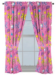 Jay Franco Nickelodeon JoJo Siwa Sprinkles & Ice Cream 63" Inch Drapes Beautiful Room Décor & Easy Set Up Bedding Curtains Include 2 Tiebacks 4 Piece Set Official Nickelodeon Product