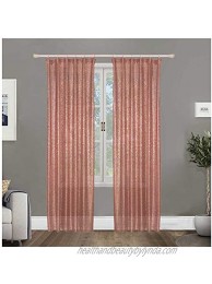 LQIAO 2019 New Sequin Rose Gold Curtains 50x63in Sparkly Rose Gold Fabric Photography Backdrop for Bedroom Kitchen Kids Room or Living Room,1 Panel Drapes 50-Inch-by-63-Inch Hooks Style Possible