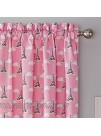 WAVERLY Kids Room Darkening Curtains for Bedroom Tres Chic 42" x 63" Thermal Insulated Single Panel Rod Pocket Light Blocking Privacy Curtains for Nursery Pink