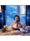 Zhangyo Kids Window Curtains Galaxy Game Video Gamepad Darkening Curtain Blackout Overdrape Shading Cloth Curtain for Boys Teens Living Room Hotel Bedroom Thermal Insulated 2 Panels 52" X 63" Each