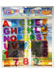 ABC & 123 Gel Clings Full Alphabet Letters and Numbers Window Clings for Kids 36 Removable and Reusable Educational Gel Decals for Home Airplane Classroom Nursery Decoration