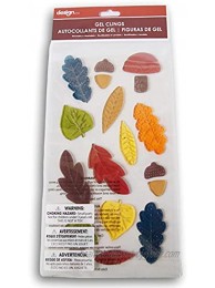 Autumn Fall Themed Gel Cling Set Fall Leaves 12 Piece