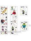 CCINEE 134PCS Halloween Window Clings Cute Cartoon Assorted Stickers Decals for Halloween Party Decoration