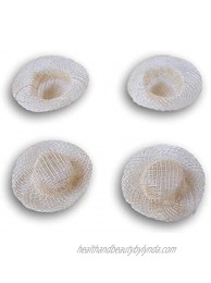 Craft Decor Set of Four 4 Natural Miniature Sinamay Straw Hats for Crafts Decorating & More