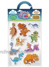 JesPlay Dinosaurs and Birds 4 Product Bundle 1 Removable Gel and Window Clings for Kids Toddlers Flamingoes Owls T Rex Triceratops and More! Incredible Gel Decals for Glass Walls Rooms