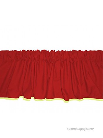 Baby Doll Bedding Solid Two Tone Window Valance Red Yellow