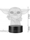 Baby Yoda Night Light 3D Lamp 7 Colors Changing Bedroom Illusion LED Lights Home Decor Anime Star War Toys Birthday Gifts for Kids Girls Boys Children Age 2 3 4 5 6+ Year Old Boy