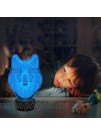 FULLOSUN 3D Wolf Night Light Optical Illusion Lamp for Home Decor & Co-Sleeping ,Remote Controller with 16 Color Changing Ideal Birthday Gifts for Kids Boys & Men