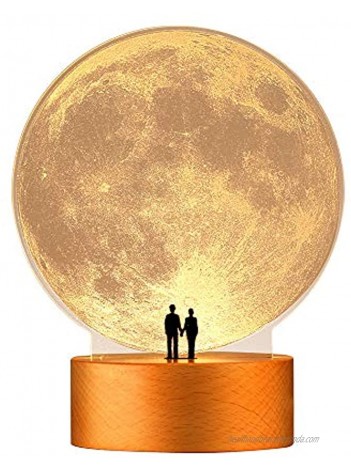 mamre Moon Night Light Anniversary Wedding Valentines Day Housewarming Gift Ideas Home Décor Under The Supermoon of Love