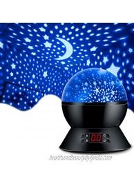 MOKOQI Star Projector Night Lights for Kids With Timer Gifts for 1 14 Year Old Girl and Boy Room Lights for Kids Glow in The Dark Stars and Moon can Make Child Sleep Peacefully and Best Gift-Black