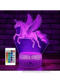 NINE SQUARE EGOU Unicorns Gifts for Girls,Unicorn Night Light for Kids with Touch&Remote Control 16Colors Changing Dimmable Unicorn Lamp,Unicorn Toys for 3 4 5 6 7 8 9 Year Old Girls