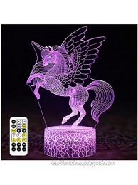 Unicorn Gifts Unicorn Night Light 7 Colors Changing 3D Night Light with Timer & Remote Control & Smart Touch Unicorn Toys Birthday Gifts for Girls Age 2 3 4 5 6+ Year Old Girls Gifts