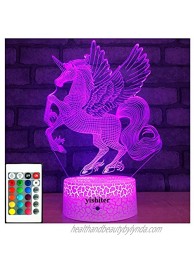 yishiter Unicorns Gifts for Girls Unicorn Light with Remote 16 Colors Changing Unicorn Toys Birthday Gifts for Kids 3 4 5 6 7 8 Year Old Girl GiftsUnicorn