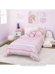 Everything Kids Watercolor Rainbow Pink & Lavender 2Piece Twin Bedding Set 1 Twin Comforter 1 Pillow Sham Pink Lavender Orange 5731850