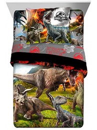 Franco Universal Jurassic World 2 'Eruption' 2pc Kids Bedding Twin Full Comforter with Sham