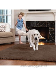 Gorilla Grip Original Ultra Soft Area Rug 7.5x10 FT Many Colors Luxury Shag Carpets Fluffy Indoor Washable Rugs for Kids Bedrooms Plush Home Decor for Living Room Floor Nursery Bedroom Brown