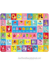 IMIKEYA Kids Play Rugs Playroom Rug Mat with Colorful Pattern Playtime Collection ABC Alphabet Seasons Months Fruit and Shapes Playmat Educational Rug for Kids Playroom Bedroom 55 x 43.3 Inch
