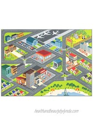Kev & Cooper Playtime Collection Road Map Educational Area Rug 3'3" x 4'7"