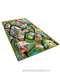 Kids Carpet Playmat Rug Fun Carpet City Map for Hot Wheels Track Racing and Toys Floor Mats for Cars for Toddler Boys -Bedroom Playroom Living Room Game Play Mat for Little Children