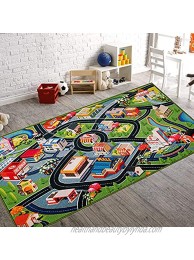 Kids Rug Play mat Toy for Kids,31"X59" Large Play Rugs with Roads for Bedroom and KidRooms 3D Design Car Rug of Fun on,Area Rug Mat with Non-Slip Backing,Car Mat Great for Playing with Cars and Toys