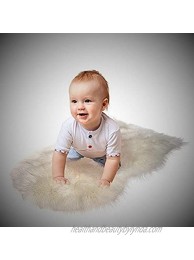 Super Soft Sheepskin Rug By CUSHIMAX Excellent Quality Faux Fur Rug Modern Stylish Design Used As An Area Rug Or Across Your Armchair Cozy Feeling Like Real Wool Back Lining Suede Fabric