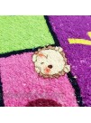 USTIDE Vibrant Oval Kids Carpet Super Soft Faux Wool Kids Play Mat 3'2x5'Alphabet Hopscotch Kids Rug Kidergarten Nursery School Rug