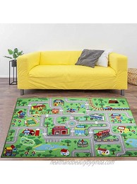 Yincimar Kids Carpet Playmat Rug,6.6x5.0 ft Extra Large City Life Carpet Learning Exercise Mat Educational Car Rug Play Game Rug for Baby Toddler Boy Bedroom Playroom