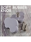 Yoohey 6PCS Soft Rubber Knobs Cute Cartoon Cloud Shape Knobs Silicone Cute Knobs for Kids Room Study Room Cabinet Dresser Cupboards  Grey