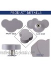 Yoohey 6PCS Soft Rubber Knobs Cute Cartoon Cloud Shape Knobs Silicone Cute Knobs for Kids Room Study Room Cabinet Dresser Cupboards  Grey