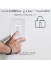 Light Switch Guard AMZNOVA Wall Switch Guards Plate Covers [2 Pack] Keep Light Switch ON or Off Protects Your Lights or Circuits from Accidentally Being Turned on or Off White
