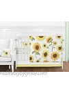 Sweet Jojo Designs Yellow Green and White Sunflower Boho Floral Fabric Memory Memo Photo Bulletin Board Farmhouse Watercolor Flower