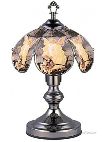 14" Touch Lamp with Angel and Children