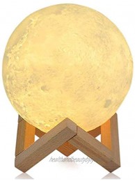 Aimou 7.8'' Moon Lamp 16 Colors RGB Led 3D Moon Light with Stand Cool Galaxy Moon Light Lamps with Remote&Touch Control USB Rechargable Moon Decor Kids Night Light Lamp for Kids Baby Lover Gift