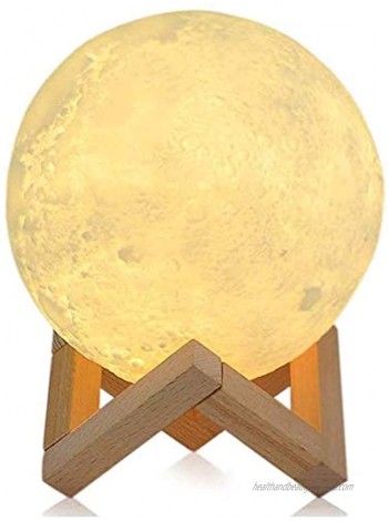 Aimou 7.8'' Moon Lamp 16 Colors RGB Led 3D Moon Light with Stand Cool Galaxy Moon Light Lamps with Remote&Touch Control USB Rechargable Moon Decor Kids Night Light Lamp for Kids Baby Lover Gift