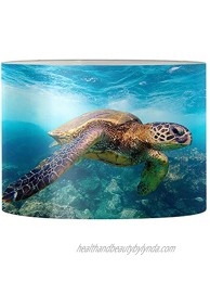 BIGCARJOB Ocean Sea Turtle Lampshade Kids Nightstand Lampshade,Bedside Lamp Shade,Decorative for Kids Bedroom,Dormroom,Nursery Room,Easy Install