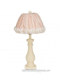 Glenna Jean Contessa Lamp Cream Pink Crinkle Roses
