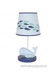Lambs & Ivy Oceania Blue Ocean Sea Nautical Nursery Lamp with Shade & Bulb