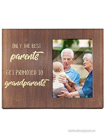 Ku-dayi Only The Best Parents Get Promoted to Grandparents Gift for Grandparents -Ultrasound Picture Photo Frame Baby Announcement Gift for Grandma Grandpa