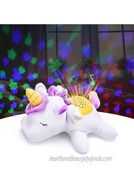 Baby Sleep Soothers Unicorn Soft Plush Toy Portable Stuffed Baby Gifts with 21 Soothing Sounds & 12 Natural Sound Effects Stuffed Plush Toy for 3+ Years Old Toddlers Boys Girls