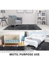 Carvapet Fluffy Faux Fur Area Rug Ultra Soft Shaggy Living Room Carpet Modern Design Mat for Bedroom Nursery Baby Rooms Kids Rooms Silky Smooth Mat 6’ x 9’ Grey