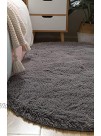 gdmgdr Soft Oval Nursery Rug for Girls Room Bedroom Oval Home Decor 2.6' X 5.3' Grey