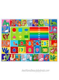 IMIKEYA Baby Play Mat Letters Numbers Graphics Playmat Nursery Kids Area Rug 200x150cm