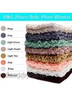 M&G House Newborn Wrap Baby Photography Wool Wrap Baby Photo Props Baskets Filler RugLight Tan