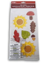 Autumn Harvest Fall Sunflowers and Leaves Gel Cling Set 12 Piece
