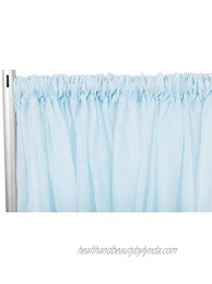 Voile Drape Curtain Panel 14ft H x 118" W | Baby Blue | 1 Pc.