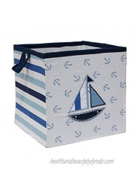 Bacati Storage Tote Large 14 x 14 x 10 inches Little Sailor