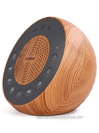 Housbay White Noise Machine with 31 Soothing Sounds 5W Loud Stereo Sound Auto-Off Timer Adjustable Volume Sleep Sound Machine for Baby Kid Adult -Wood Grain
