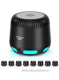 White Noise Machine 24 Relaxing Nature Sounds 10-Color Baby Night Light V5.1 Wireless Speaker Built-in Rechargeable Battery Sound Machine Sleep Therapy for Baby Adult Kids Sleeping Nursery Home