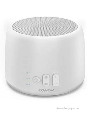 White Noise Machine Conor High Fidelity Sound Machine for Sleeping Baby Office Privacy with 24 Unique Fan & White Noise Sounds Sleep Timer 2 USB Charge Port